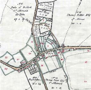 The village on the inclosure map of 1799 [MA15]